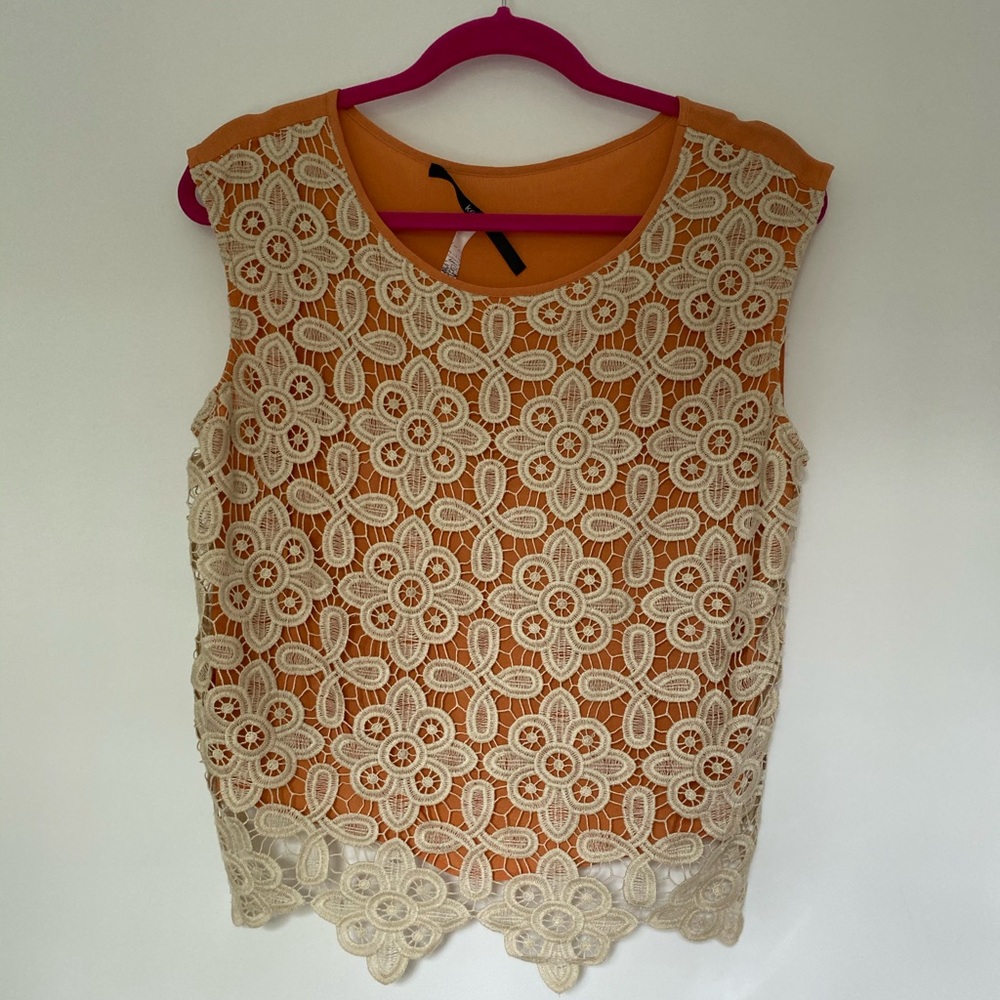 Kensie lace crop top